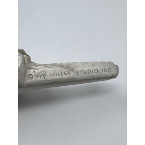 Vintage 1979 Miller Studio Chalkware Cockatoo Wall Art Pair of Birds White Gold - Picture 7 of 8